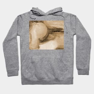 Sepia Antique White Abstract Art Hoodie